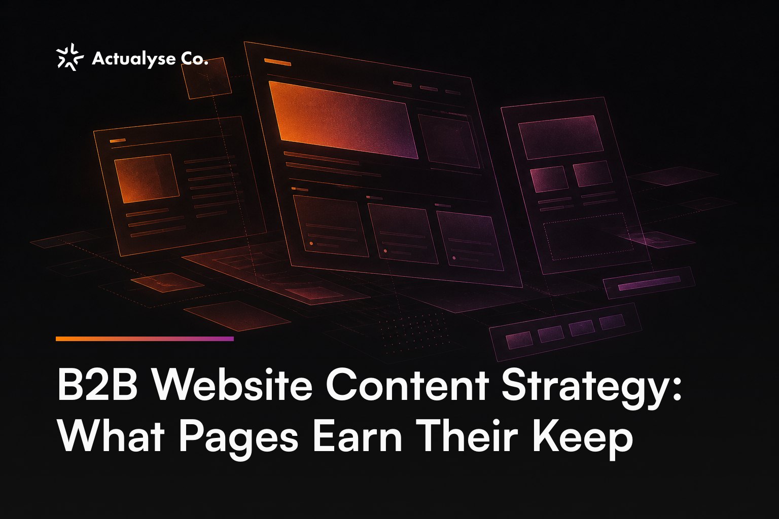 B2B Website Content Strategy: What Pages Earn Their Keep